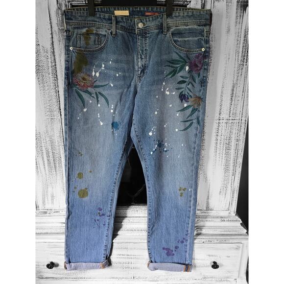 Pilcro Boyfriend Mid-Rise Detailed Jeans - New 33 Tall - Picture 6 of 6